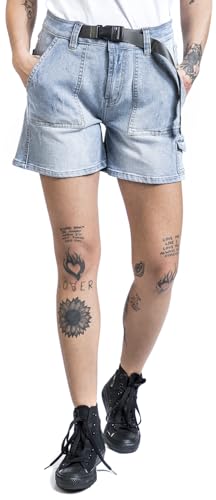 Shorts Di Red By Emp - Comfy Shorts With Belt - 27 A 30 - Donna - Azzurro - 4