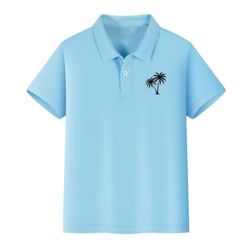 Girls Uniforms Polo Shirts Teen Summer Short Sleeve School Outfit Casual Tropical Embroidery Button Collared Clothes4