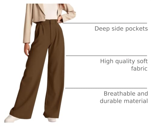 Image of NIMIN High Waisted Work Pants for Women Business Casual Outfits 2026 Office Dress Pants Trousers with Pockets