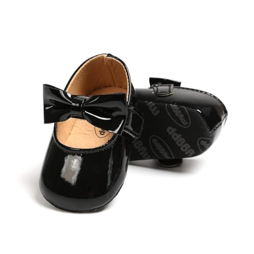 Image of KIDSUN Infant Baby Girls Mary Jane Shoes Non-Slip Rubber Sole Ballet Slippers Princess Dress Wedding Shoe Newborn Crib Shoes First Walkers Shoes