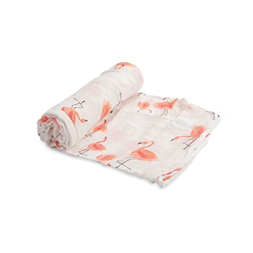 Image of Little Unicorn - Pink Ladies Deluxe Swaddle | Single | 100% Rayon Muslin from Bamboo | Super Soft | Newborns and Infants | Large 47 inch x 47 inch | Machine Washable
