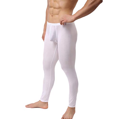 Men Pants Ultra-Thin Ice Silk Trousers Sexy Bugle Pouch Transparent Pants2