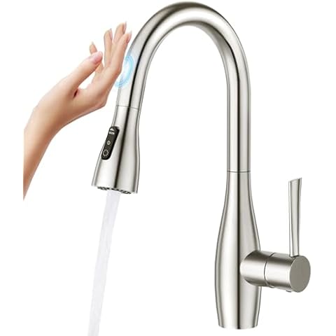 CREA Touch Kitchen Faucet with Pull Out Sprayer Cover