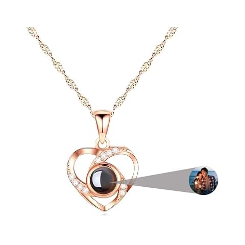 ZOYEPIN Personalized Picture Necklace,Customize Photo Necklace for Women, Personalized Gifts, Valentine's Day Gifts (F) Cover