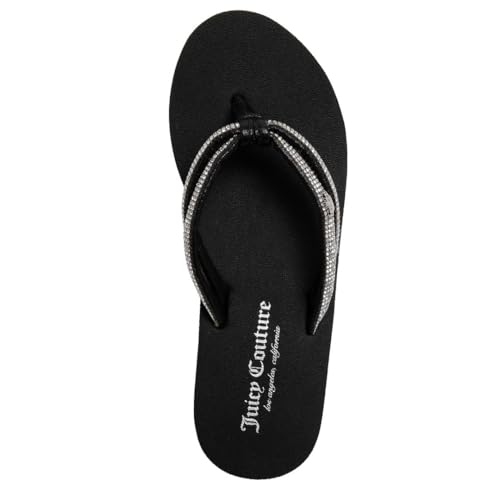 Image of Juicy Couture Women's Wedge Platform Flip Flops, Fashion Beach Sandals with Soft Footbed and Thong Style
