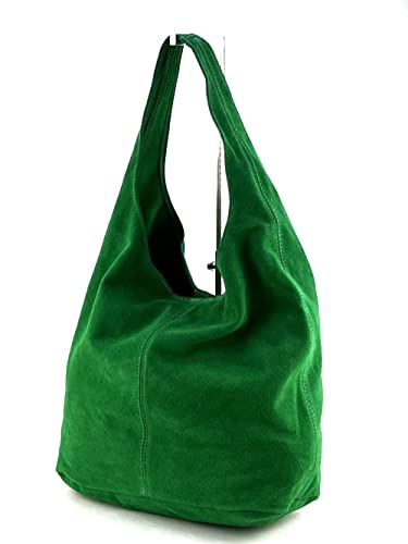 Sac en cuir véritable fabriqué en Italie BE MY BAG grand shopper Gazon