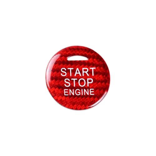 Autocollant en fiber carbone bouton démarrage Mitsubishi ASX rouge intérieur auto