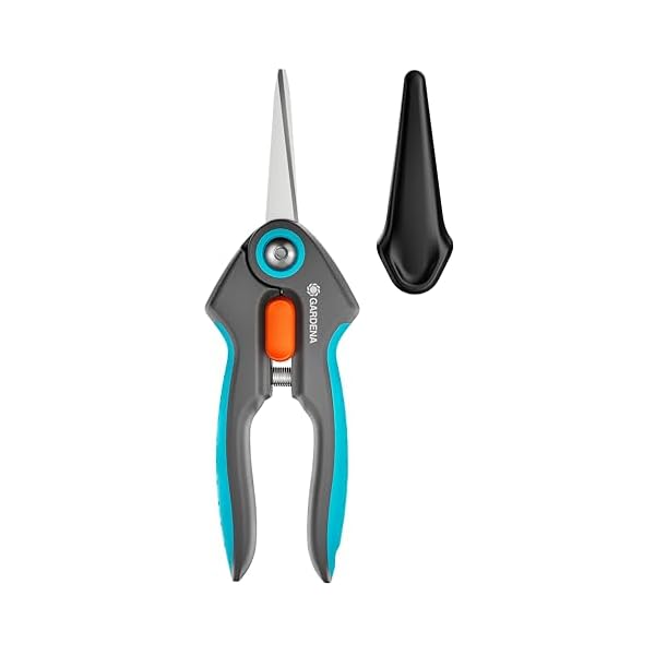 Gardena FreshCut: Ernteschere aus rostfreiem Edelstahl zum präzisen Ernten von Kräutern, Beeren oder Schnittblumen, 47 mm Klinge, ergonomischer Griff, inkl. Sicherheitskappe (12212-20) – Bild 3