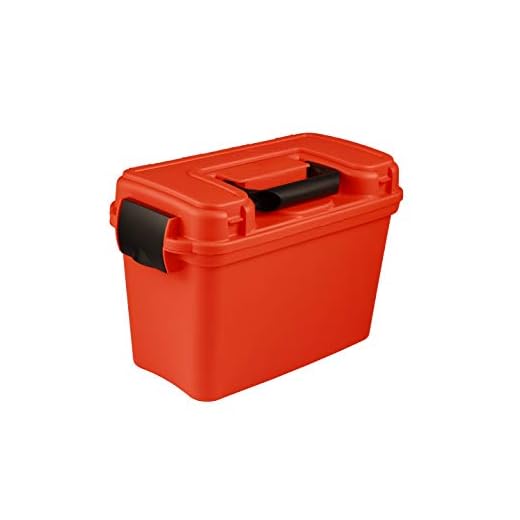 attwood 11834-1 Waterproof Boater's Dry Box, Bright Safety Orange