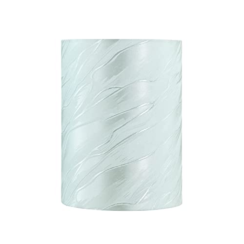Image of Aspen Creative 31315 Contemporary Drum (Cylinder) Shaped Spider Construction Lamp Shade in Light Pistachio with Wave, 8 inch wide (8 inch x 8 inch x 11 inch)