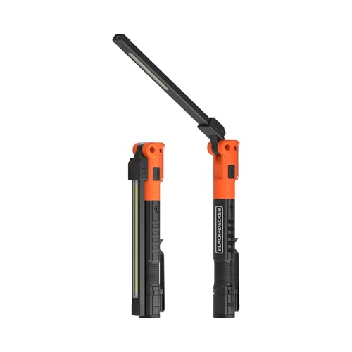 BLACK+DECKER Rechargeable Folding Utility Light, 350 LM Magnetic LED Work Light, Rechargeable Work Light Utility Light for Garage, Workshop, Auto Repair, Camping & Emergency Use. (2) - image 6