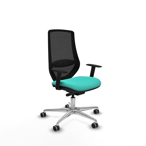 Piqueras y Crespo Silla Resistente para Oficina Mardos con Respaldo Fijo, Brazos 1D, Apoyo Lumbar 1D, Mecanismo Sincro/Traslack, Uso de 8 Horas y Peso máximo de 120 Kg