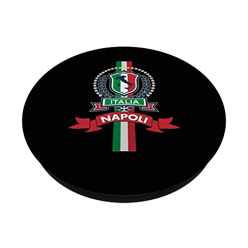 Napoli Italy Vacation - Naples Souvenir PopSockets Swappable PopGrip, Black - Image 2