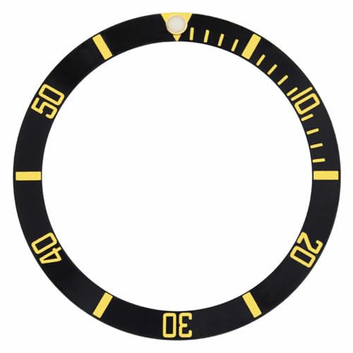 Bezel Insert Compatible with Invicta 88260B 8929OB PRO Diver Watch Black Gold Fonts TOP QLTY