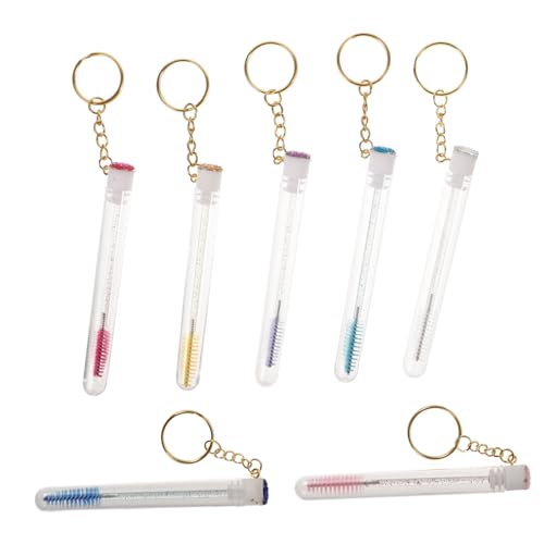 BESTYASH 8pcs Portable Eyelash Brush Reusable Makeup Applicators for Mascara Lightweight Travel Friendly Lash Tool Elegant Design with Dust Cover Versatile Eyelash Applicator