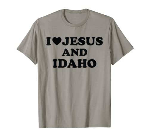 Carte des États-Unis chrétienne - I Love Jesus And Idaho T-Shirt