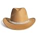Gossifan Western Cowboy Hat for Men Women Fashion Fedora Hat with Bling Diamond Buckle Belt-Camel with Rhinestone