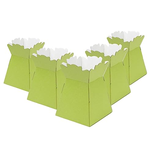 Image of Oasis Paper Gift Box Foldable Empty, Decorative, Reusable, Multipurpose Birthday, Anniversary, Wedding, Return Gifts Hamper Packaging (Porto Green Vase)
