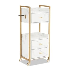 M Mcombo 6090 Salon Trolley Weiß-Gold