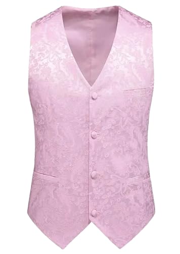 Men’S Striped Plaid Suit Vest Single Breasted V-Neck Slim Fit Chic Sleeveless Waistcoat For Daily Business Wear