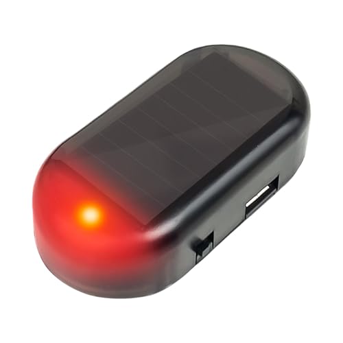 Lámpara de alarma LED solar, luz de seguridad falsa, señal de imitación intermitente, diseño de ahorro de energía de carga automática, accesorio de advertencia simulado al aire libre para jardín