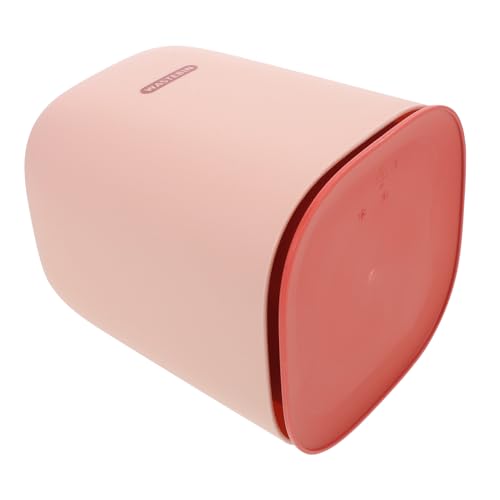 Poubelle de bureau mini rose en plastique avec couvercle étanche pour table