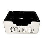 Rae Dunn NOTE TO SELF Post it Holder - Black inside - Ceramic - Office desk organizer -  RAE DUNN BY MAGENTA