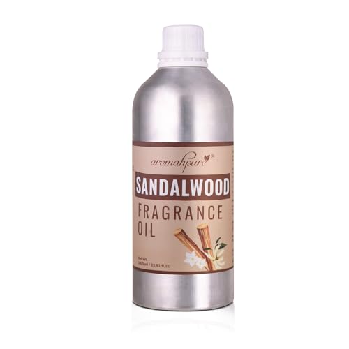 Image of Aromahpure Sandalwood Aroma Oil | 1 Liter Undiluted & Natural | Long-Lasting Scent for Aromatherapy, Candle & Soap Making, Diffusers, Room Freshener, Humidifier, Bathroom Revitalizer & Home Essentials