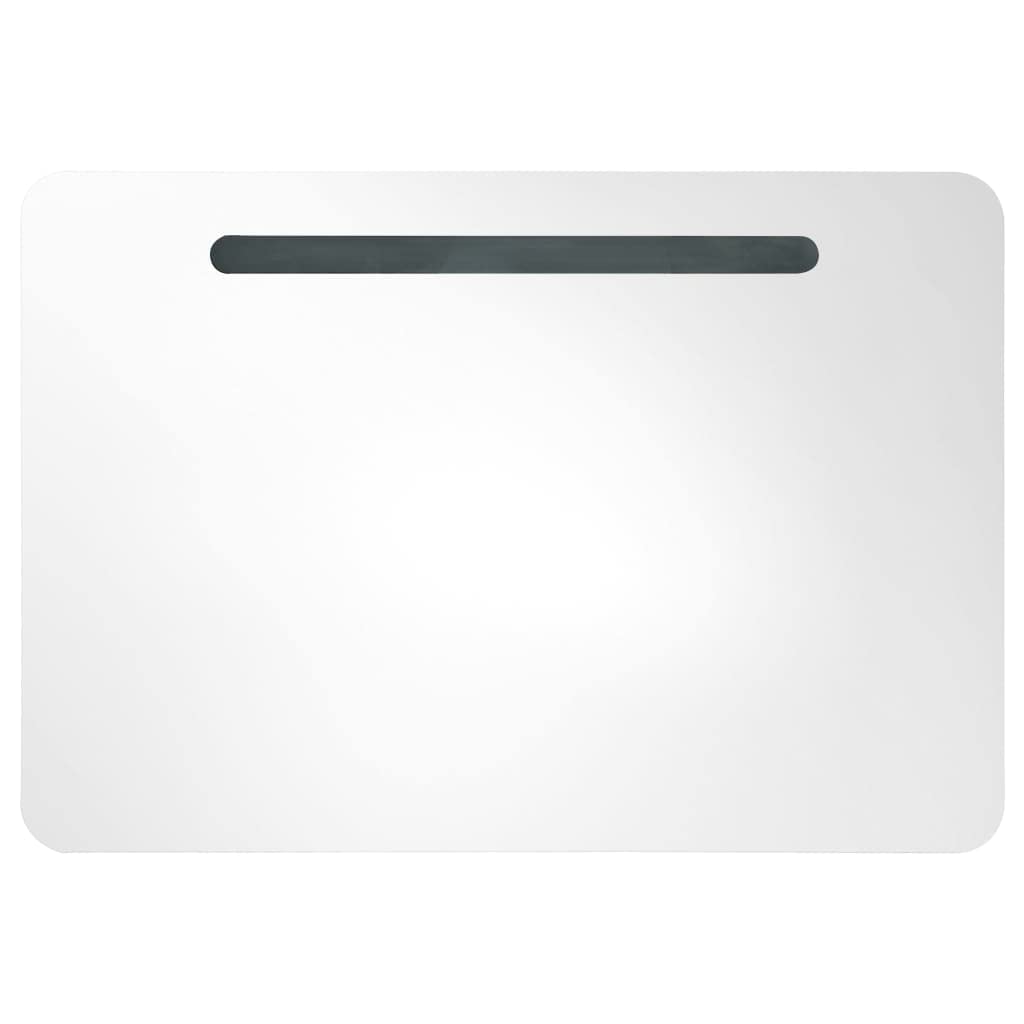 Mobile per lavabo con specchio a LED, 80 x 9,5 x 55 cm