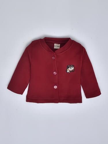 Image of Lux Cottswool Baby Boys /Girls Full Sleeves Round Neck with Button Thermal Set