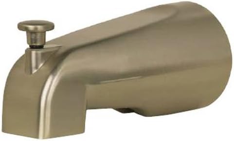 Bathtub Spout With Diverter, Satin Chrome, 1/2-Inch Cwt