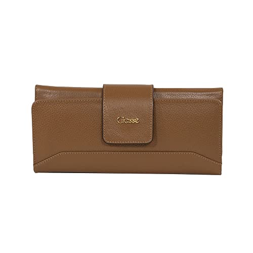 CARTEIRA CLASSE COURO GRANDE FEMININA 356-2 CB11 NOCCIOLA
