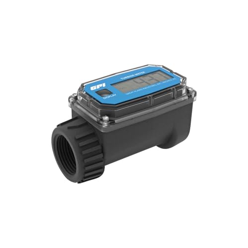 GPI - 01N Series Turbine Flow Meter for Water, Nylon Body, 3-30 GPM (113255-4)