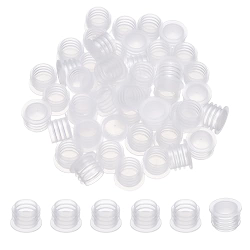 Bouchon plastique 13 mm PATIKIL transparent pour laboratoire et maison | Lot de 100 pcs