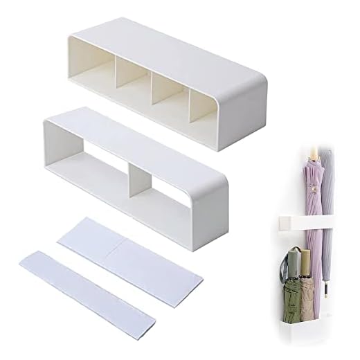 Hezhou Mensola portaombrelli Struttura sospesa a Parete Portaombrelli senza punzonatura regolabile da parete per ombrelli Ombrello da Parete antitraccia Autoadesivo antitraccia da Appendere in Piedi