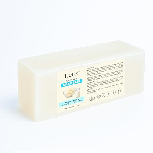 Image of Eclix Ultra Moisturizing Goat Milk Soap Base |100% Natural | SLS /SLES and Paraben Free | Ideal for DIY Melts & Pour Handmade Organic Soap Making (2 kg)