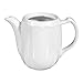 Seltmann 001.540045 Marienbad Porzellan Unterteil zur 1 Kaffeekanne, Rund mit Relief, Weiß, 6 Dekor, 13cm Länge, 9.2cm Breite, 10.3cm Höhe