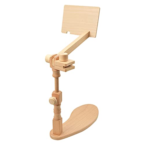 Este Soporte Ajustable de Madera para aro de Bordado, Bastidor Giratorio para Punto de Cruz, es Ideal para Manualidades, Costura y Bordado.