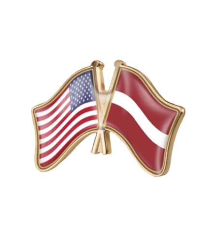 Image of World Most Countries Single Pin Brooch Badge United States USA America and Other Countries Cross Friendship Pin Badge for Men Women
