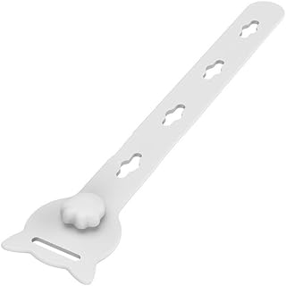 Bridas de silicona multifuncionales para cables de datos y auriculares, 10 bridas reutilizables (blanco)