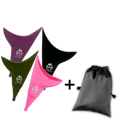 MyHOME Female Urinal Device Multiple Color with Bags 3 Pack for Women Standing Up to Pee Funnel Reusable Women Pee Funnel, Outdoor, Activities, Camping