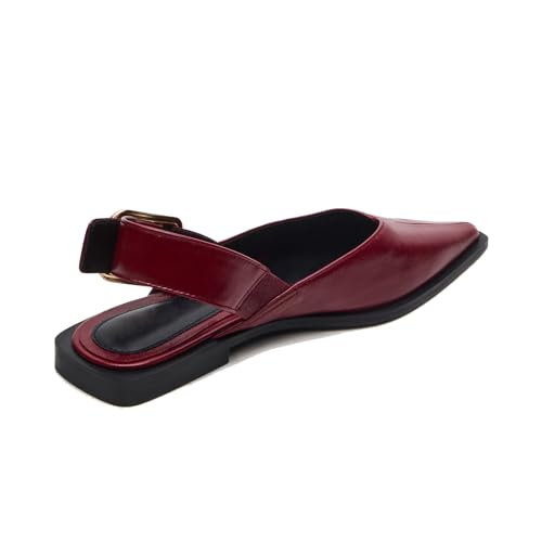 Slingback Flats for Women Pointed Toe Elegant Ballet Flats with Buckle Strap Comfortable Dress Shoes for Party Work4