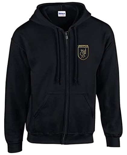 Liverpool - Sudadera con capucha para hombre, diseño de LiverBird, color negro, Negro, L | Ya disponible en tu tienda friki favorita! En mundofriki.es!