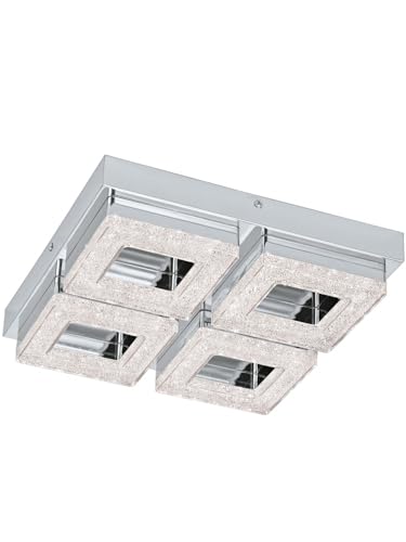 Plafonnier LED moderne en cristal GL0964 avec finition chromée premium