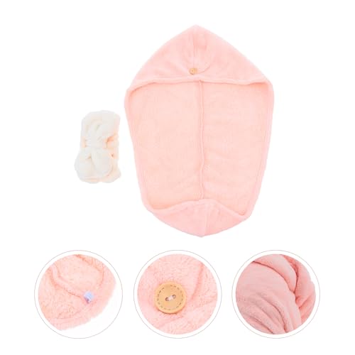 FOMIYES 2 Pçs Chapéu De Cabelo Seco Bandana Banho Touca De Chuveiro Cabeça Urdidura Com Faixa De Cab