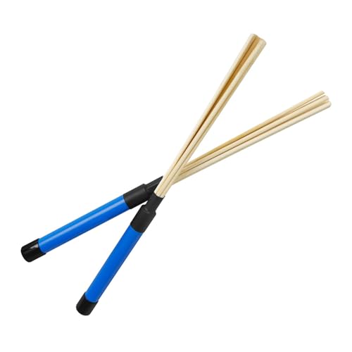 Baquetas de batería de madera color azul para percusión miniatura 1