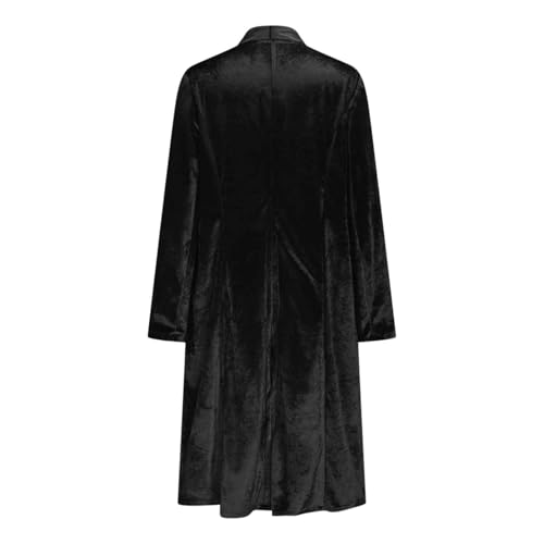 Cardigans for Women Trendy Long Velvet Cardigan Jacket Elegant Back High Slit Comfy Blazer Suit Jacket with Pocket4