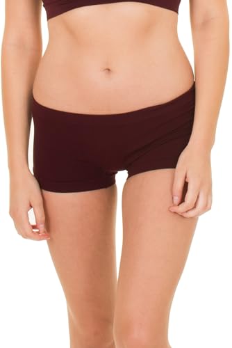 Kalon 6 Pack Women's Nylon Spandex Boyshort Panties2