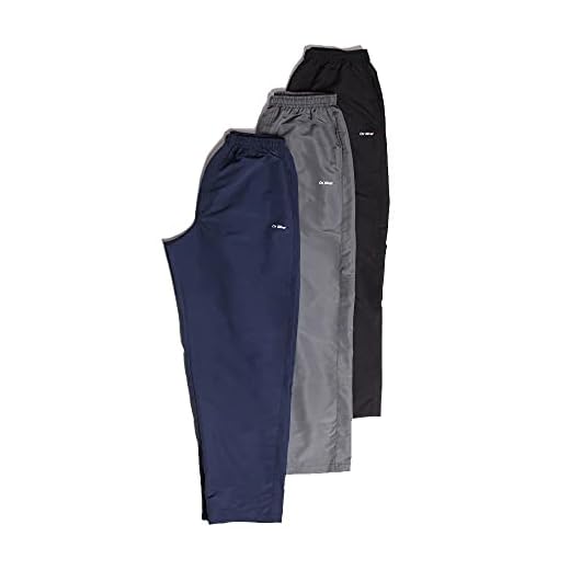 Kit 3 Calça Tactel OX com Bolsos Frente e Costa Genero:Masculino;Tamanho:P;Cor:Preto