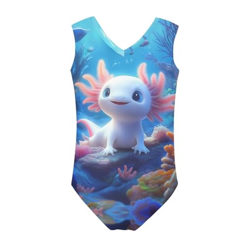 Image of Girls Swimsuits Size 3-14 Kids Summer Sleeveless One Piece Bathing Suit Beach V-Neck